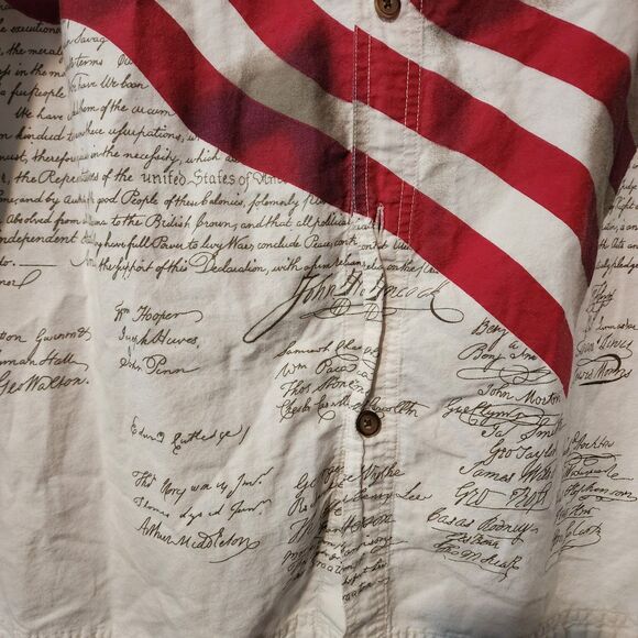 Cotton Traders Sport Polo Patriotic American Flag USA Mens Size XXL Signatures - Picture 3 of 10